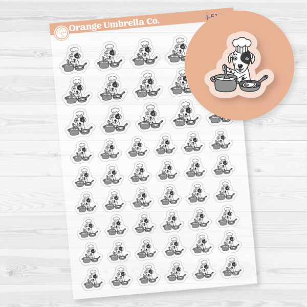 Stella Meal Prep Cooking Chore Icons Planner Stickers | Clear Matte | I-514-BCM