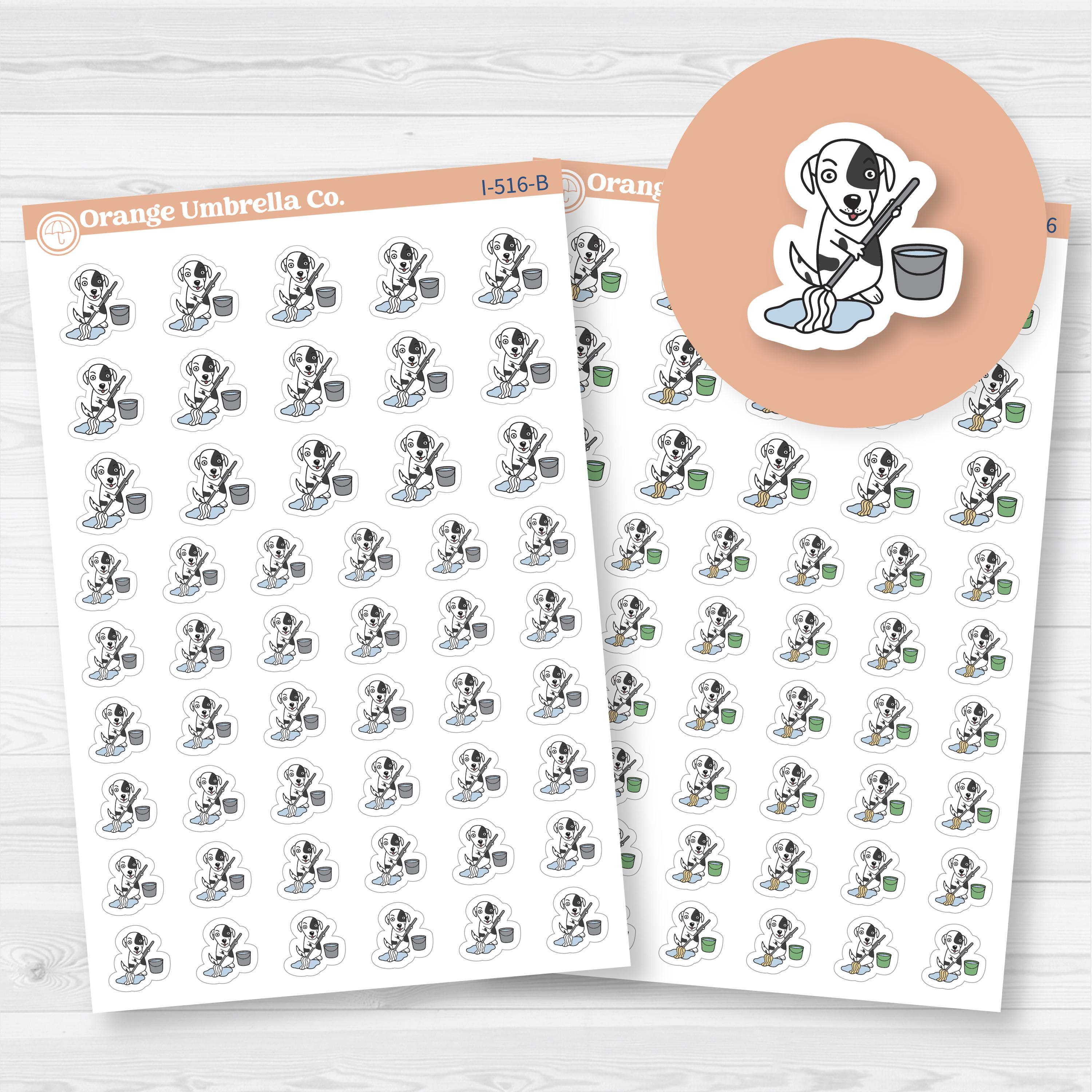Stella Mop Floor Icons Chore Icons Planner Stickers | I-516