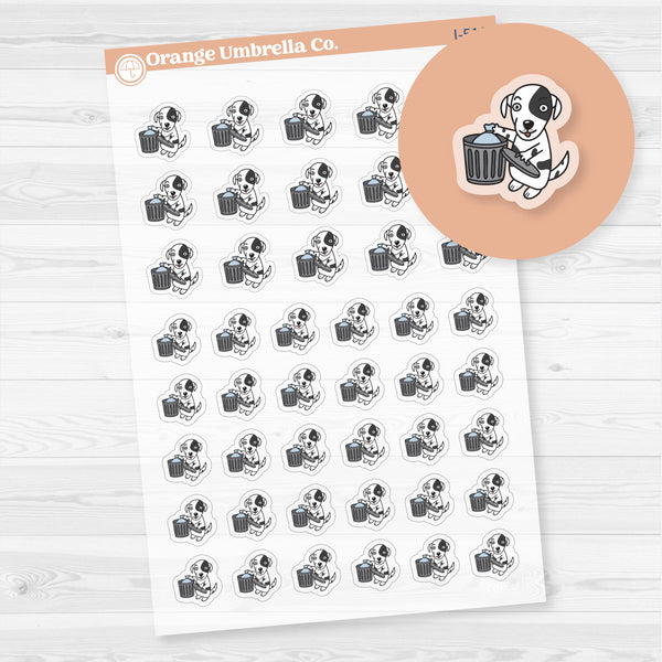 Stella Take Out Trash Chore Icons Planner Stickers | Clear Matte | I-518-BCM