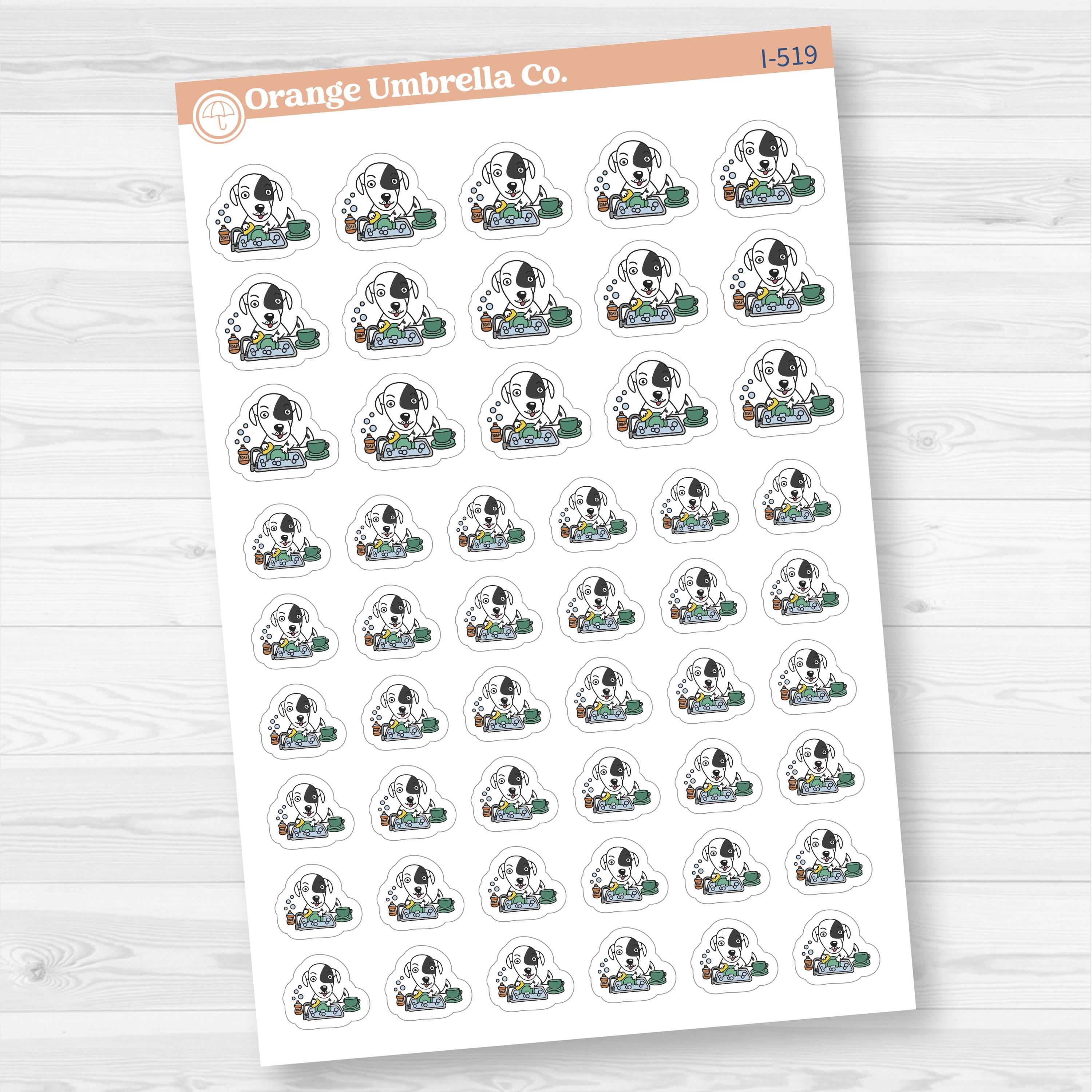 Stella Wash Dishes Chore Icons Planner Stickers | I-519