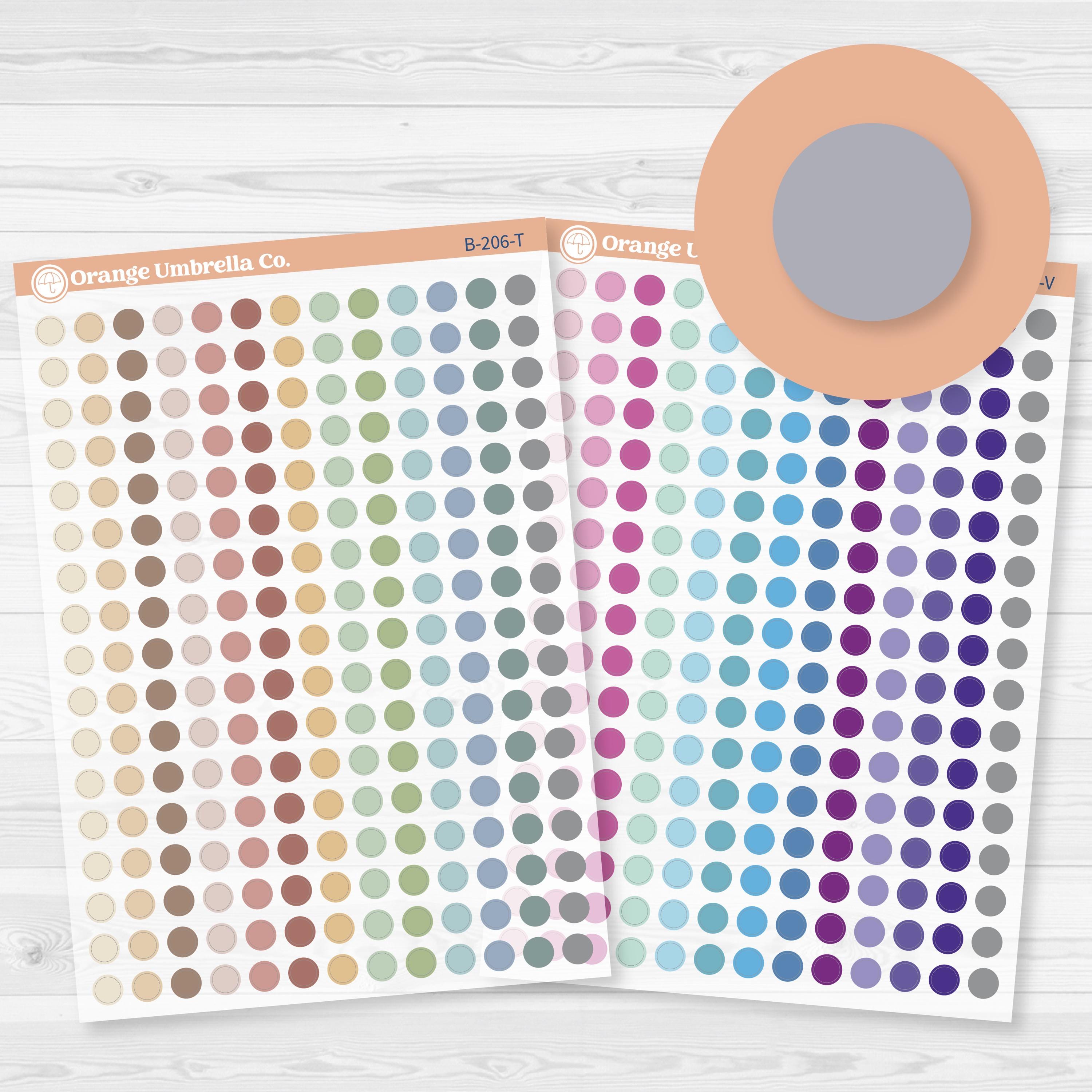 Circle Dot - 6mm Planner Stickers | Clear Matte | B-206-CM