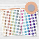 Circle Dot - 6mm Planner Stickers | Clear Matte | B-206-CM
