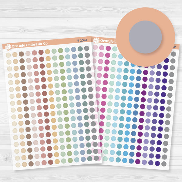 Circle Dot - 6mm Planner Stickers | Clear Matte | B-206-CM