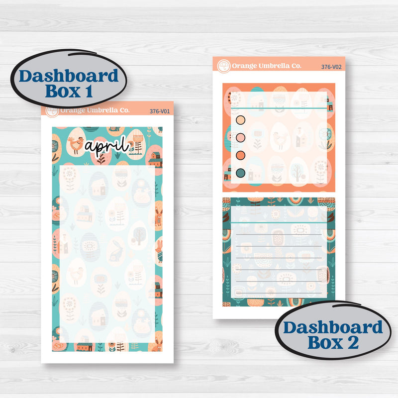 Easter Folk Art Kit | A5 Erin Condren Monthly & Dashboard Planner Kit Stickers | Some Bunny | KIT-376-V