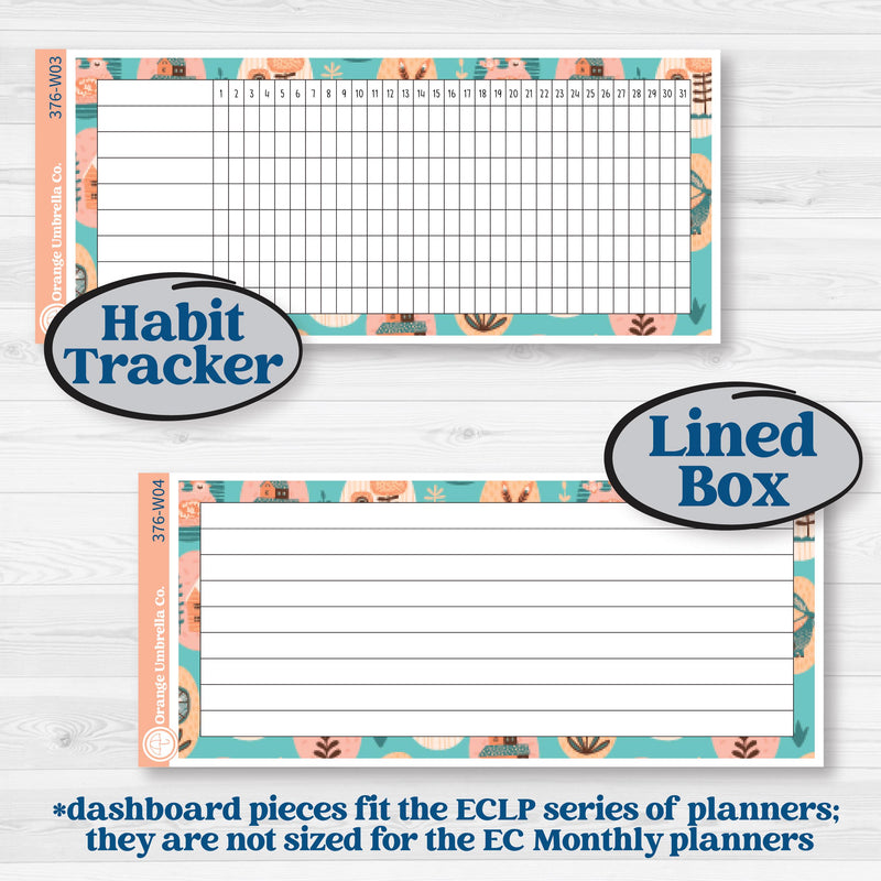 Easter Folk Art Kit | 7x9 Erin Condren Life Planner Monthly & Dashboard Planner Kit Stickers | Some Bunny | KIT-376-W