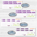 Bird Butterfly and Flower Kit | Weekly Sticker Kit for Vertical Planners like Erin Condren | Very Violet | KIT-377-A