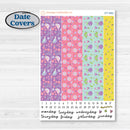 Bird Butterfly and Flower Kit | 7x9 Erin Condren Daily Duo Planner Kit Stickers | Very Violet | KIT-377-M
