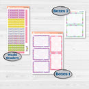 Bird Butterfly and Flower Kit | A5 Plum Daily Planner Kit Stickers | Very Violet | KIT-377-N