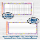 Bird Butterfly and Flower Kit | 7x9 Erin Condren Life Planner Monthly & Dashboard Planner Kit Stickers | Very Violet | KIT-377-W