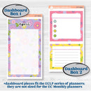 Bird Butterfly and Flower Kit | 7x9 Erin Condren Life Planner Monthly & Dashboard Planner Kit Stickers | Very Violet | KIT-377-W