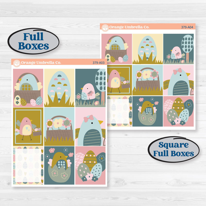 Spring Easter Kit | Weekly Sticker Kit for Vertical Planners like Erin Condren | Eggcellent | KIT-379-A