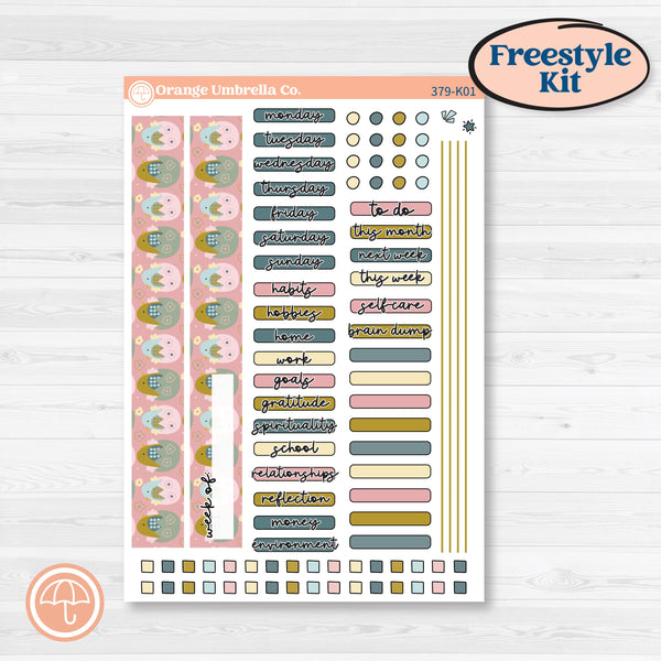 Spring Easter Kit | Freestyle Kit Any Planner Kit Stickers | Eggcellent | KIT-379-K