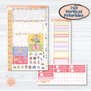 Floral Butterfly Planner Kit | Plum Vertical Priorities 7x9 Planner Kit Stickers | Spring up | KIT-380-J