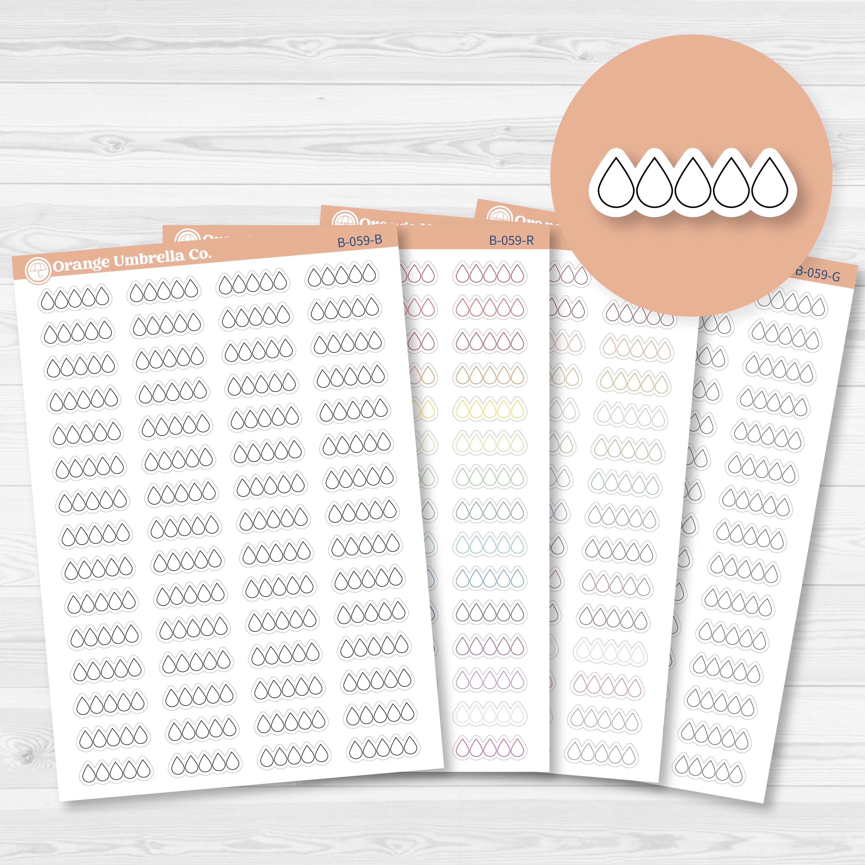Sad Book Tracker | Tears Book Journal Rating Stickers | Icon Tracker Planner Stickers | B-059