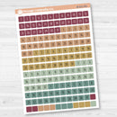 5 Months Colored Square Mini Date Dots | Square F17 | B-021