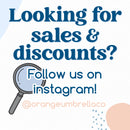 follow us on instagram or join our facebook group to be in the know