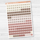 5 Months Colored Square Mini Date Dots | Square F17 | B-021