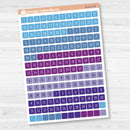 5 Months Colored Square Mini Date Dots | Square F17 | B-021