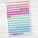 5 Months Colored Square Mini Date Dots | Square F17 | B-021