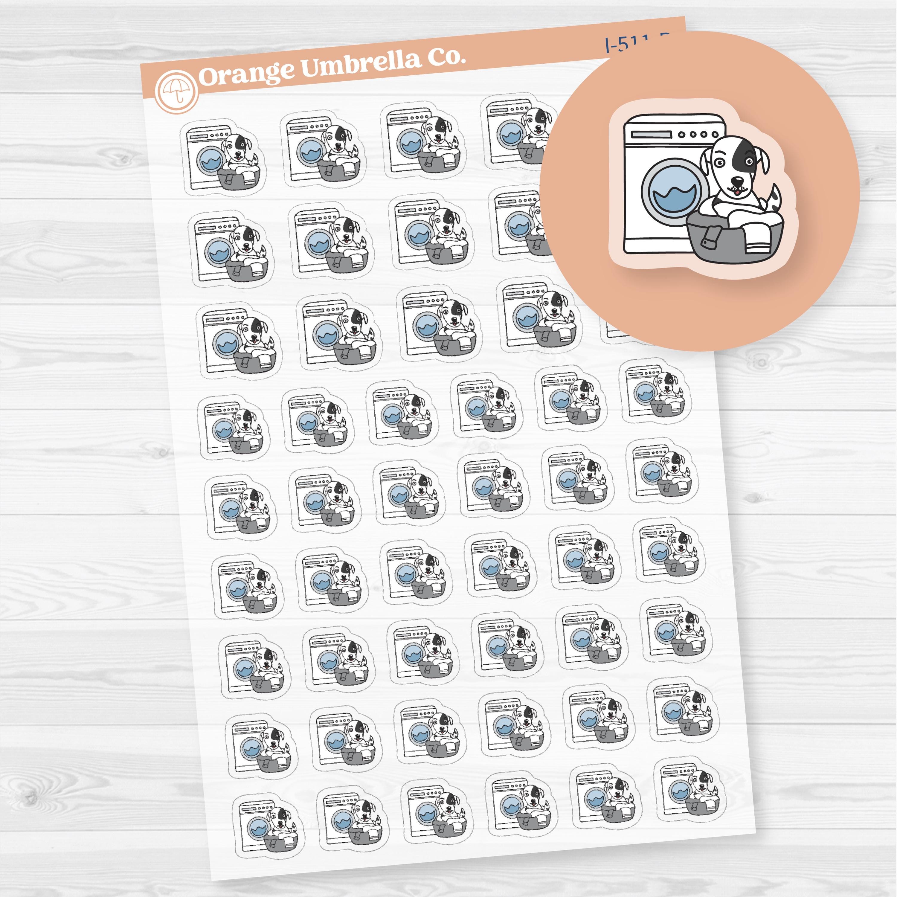 Stella Laundry Cleaning Planner Stickers | Chore Icons | Clear Matte | I-511-BCM