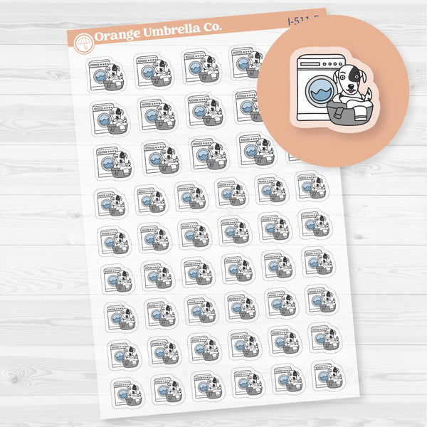 Stella Laundry Cleaning Planner Stickers | Chore Icons | Clear Matte | I-511-BCM