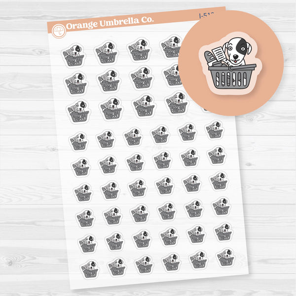 Stella Grocery Shopping Chore Icons Planner Stickers | Clear Matte | I-512-BCM