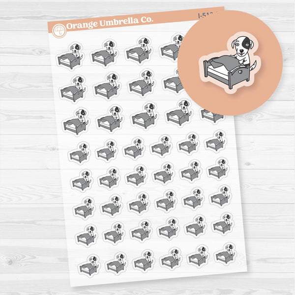 Stella Make Bed Chore Icons Planner Stickers | Clear Matte | I-513-BCM