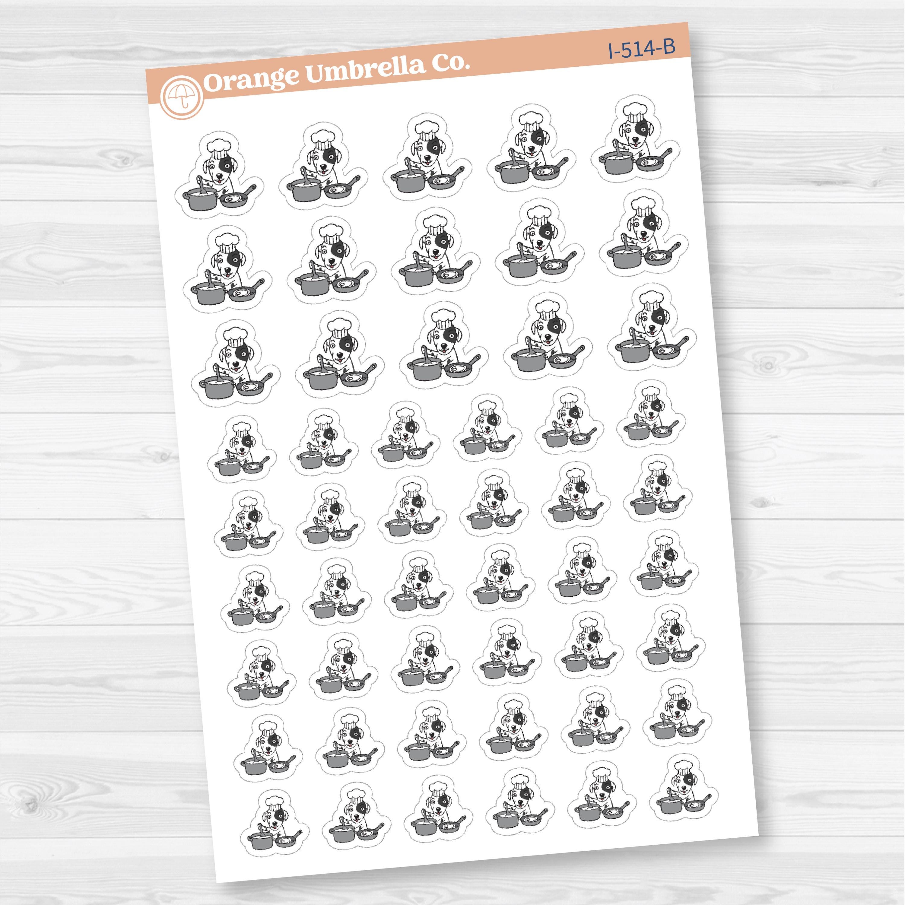Stella Meal Prep Cooking Chore Icons Planner Stickers | I-514
