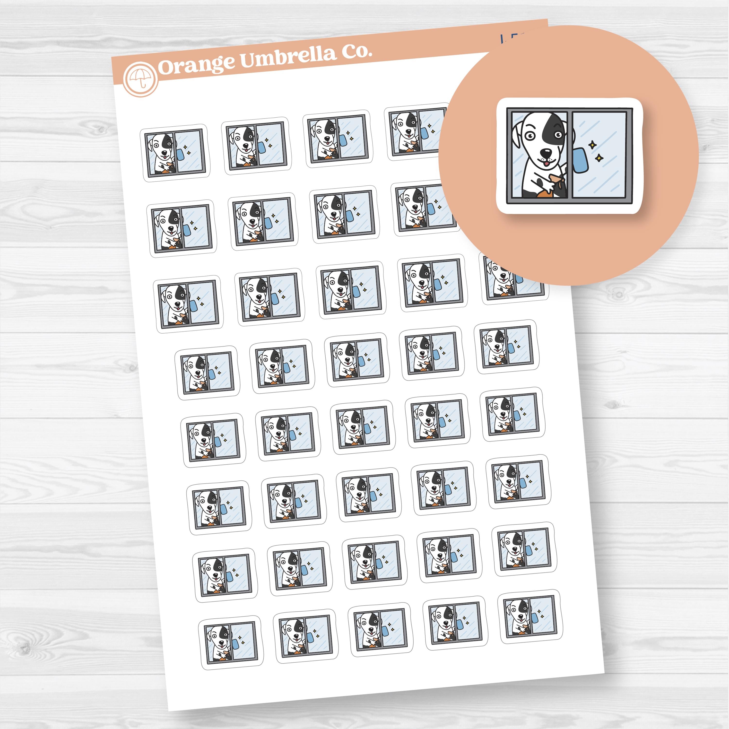 Stella Wash Windows Chore Icons Planner Stickers | I-517