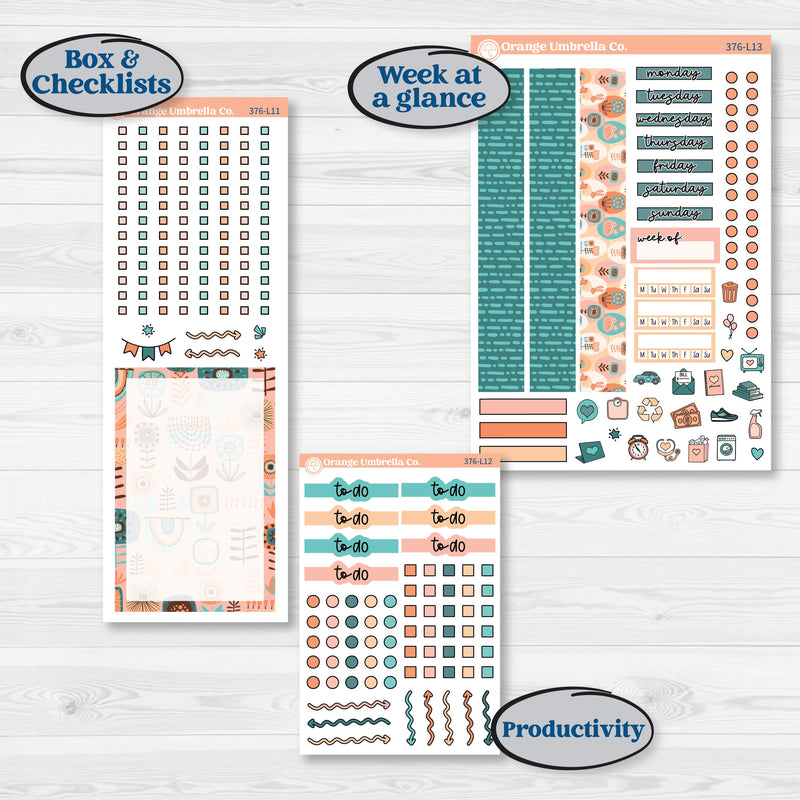 Easter Folk Art Kit | A5 Daily Duo Planner Kit Stickers | Some Bunny | KIT-376-L