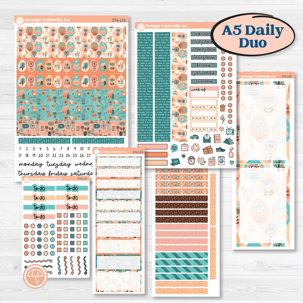 Easter Folk Art Kit | A5 Daily Duo Planner Kit Stickers | Some Bunny | KIT-376-L