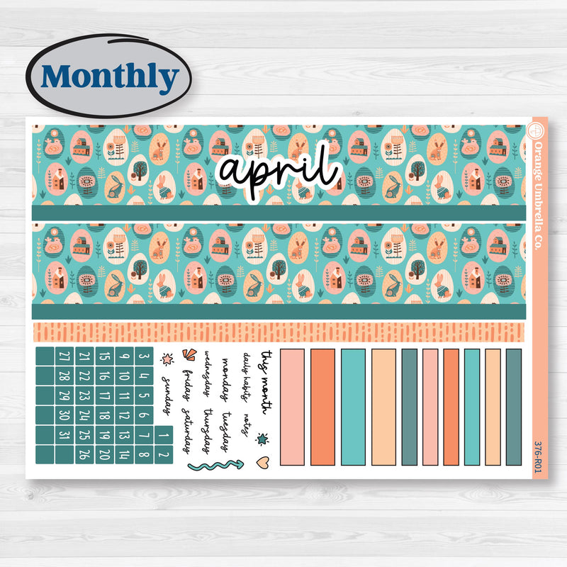 Easter Folk Art Kit | Laurel Denise Portrait Planner Kit Stickers | Some Bunny | KIT-376-R