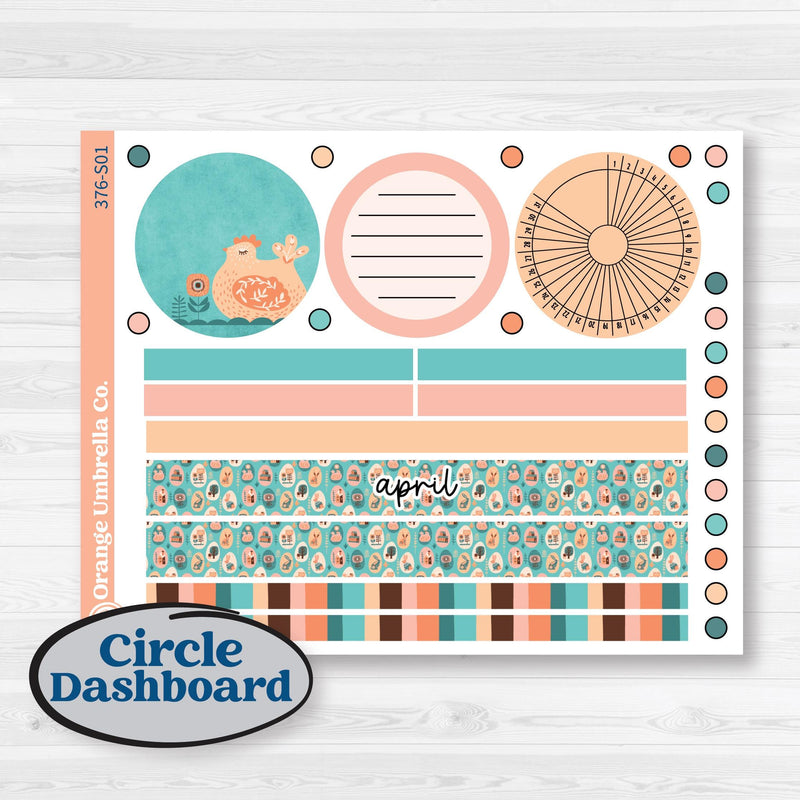 Easter Folk Art Kit | A5 Plum Monthly & Dashboard Planner Kit Stickers | Some Bunny | KIT-376-S