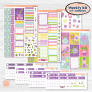 Bird Butterfly and Flower Kit | Weekly Sticker Kit for Vertical Planners like Erin Condren | Very Violet | KIT-377-A
