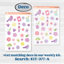 Bird Butterfly and Flower Kit | Freestyle Kit Any Planner Kit Stickers | Very Violet | KIT-377-K
