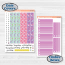 Bird Butterfly and Flower Kit | A5 Plum Daily Planner Kit Stickers | Very Violet | KIT-377-N