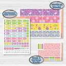Bird Butterfly and Flower Kit | Laurel Denise Standard Vertical & Horizontal Planner Kit Stickers | Very Violet | KIT-377-Q