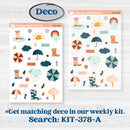 Rainy Day April Kit | Journaling Kit Planner Stickers | Sun Showers | KIT-378-D