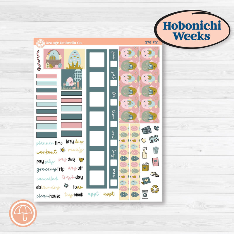 Spring Easter Kit | Hobonichi Weeks Weekly Planner Kit Stickers | Eggcellent | KIT-379-F