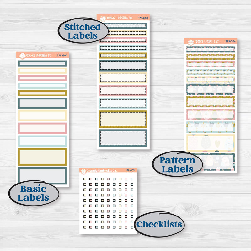 Spring Easter Kit | A5 Compact Vertical Planner Kit Stickers for Erin Condren | Eggcellent | KIT-379-G