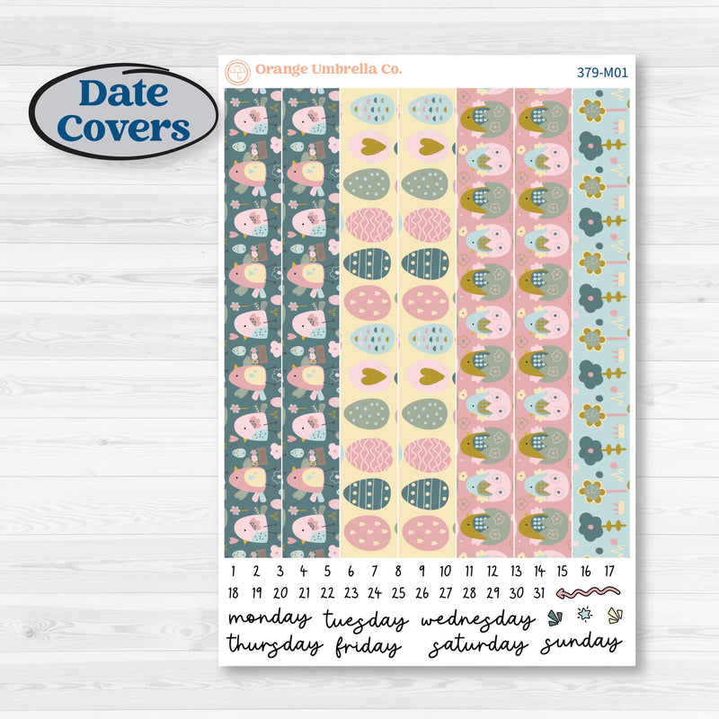 Spring Easter Kit | 7x9 Erin Condren Daily Duo Planner Kit Stickers | Eggcellent | KIT-379-M