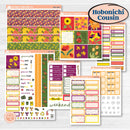 Spring Sticker Kit, Flower Stickers, Floral Planner Kit | Hobonichi Cousin Weekly & Daily Planner Kit Stickers | Flower Garden | KIT-381-E