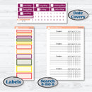 Spring or Summer Floral Kit | Plum Vertical Priorities 7x9 Planner Kit Stickers | Flower Garden | KIT-381-J