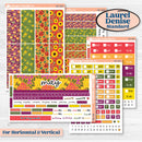2025Draft | Laurel Denise Standard Vertical & Horizontal Planner Kit Stickers | Flower Garden | KIT-381-Q