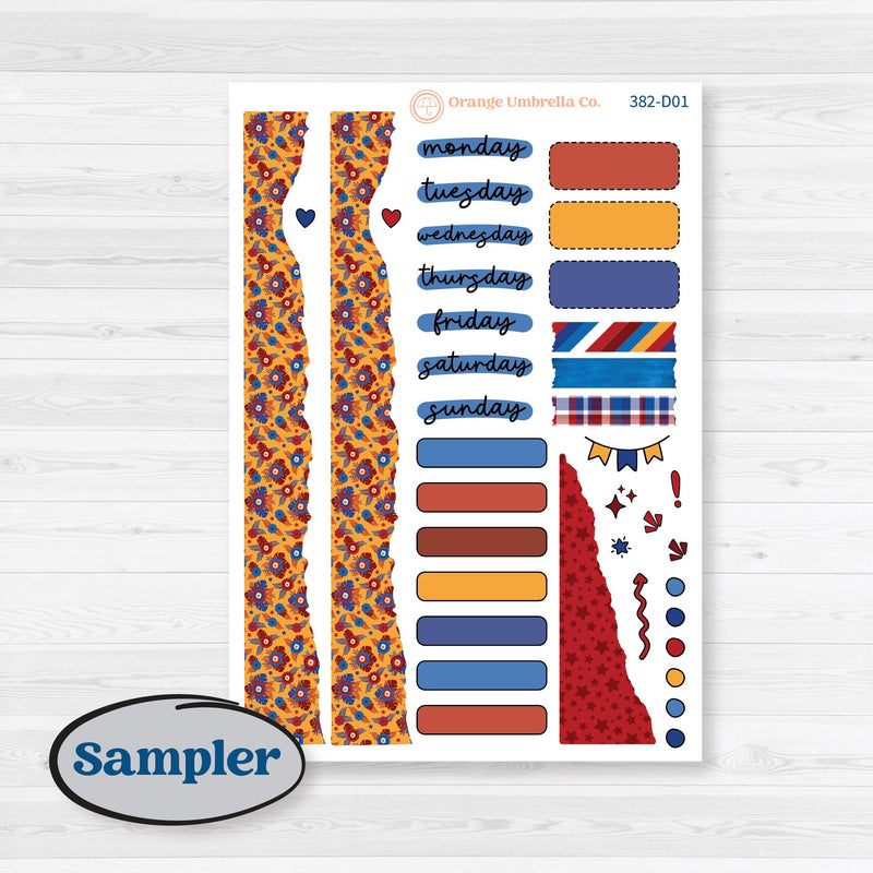 Floral Memorial Day Kit | Journaling Kit Planner Stickers | Brave | KIT-382-D