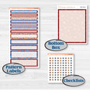 Floral Memorial Day Kit | 7x9 Compact Vertical Planner Kit Stickers | Brave | KIT-382-H