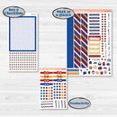 Floral Memorial Day Kit | 7x9 Erin Condren Daily Duo Planner Kit Stickers | Brave | KIT-382-M