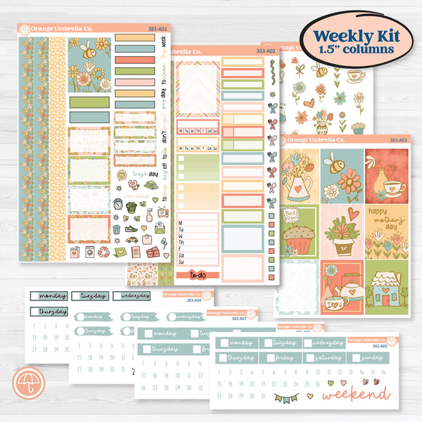 Mother's Day Kit | Weekly Sticker Kit for Vertical Planners like Erin Condren | Mom's Day Off | KIT-383-A