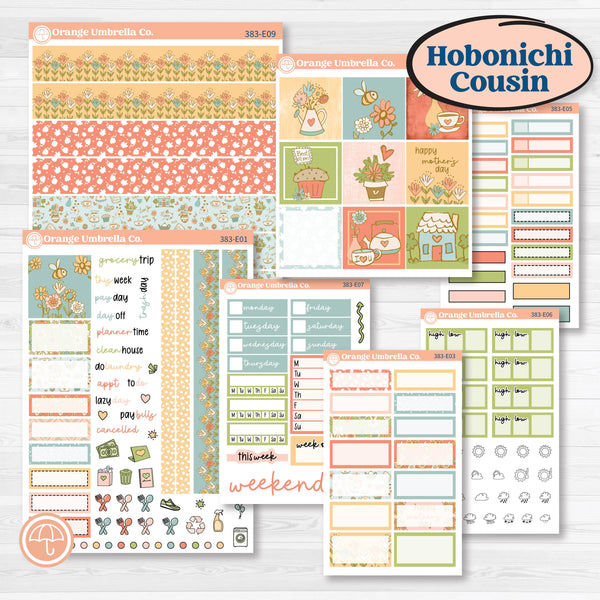 Mother’s Day Kit | Hobonichi Cousin Weekly & Daily Planner Kit Stickers | Mom's Day Off | KIT-383-E