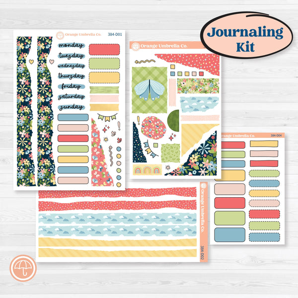 Butterflies & Rainbow Summer Kit | Journaling Kit Planner Stickers | Spring Breeze | KIT-384-D